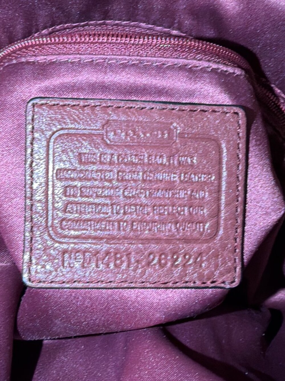 Coach Phoebe Burgundy Pebbled Leather Shoulder Bag | Classic Hobo Purse Like New - Picture 8 of 11